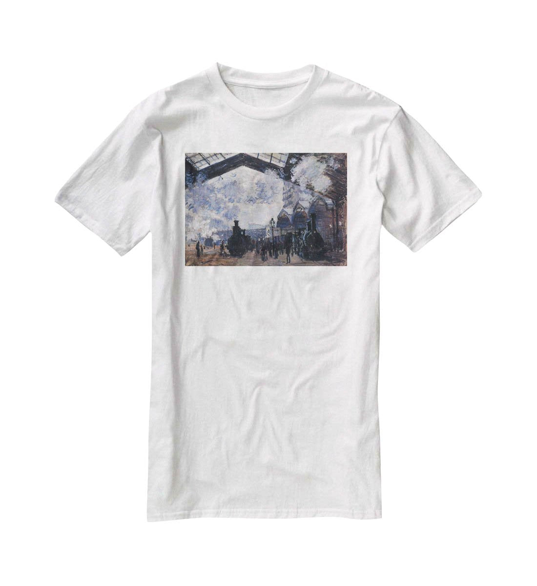 The gare St Lazare 2 by Monet T-Shirt - Canvas Art Rocks - 5