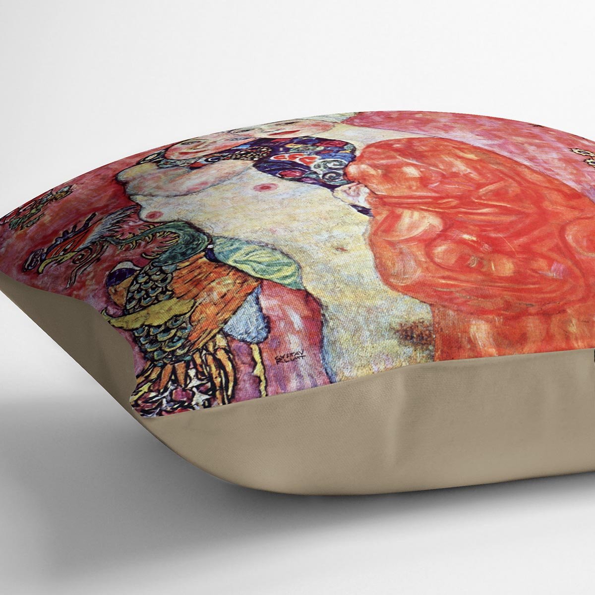 The girlfriends by Klimt Throw Pillow