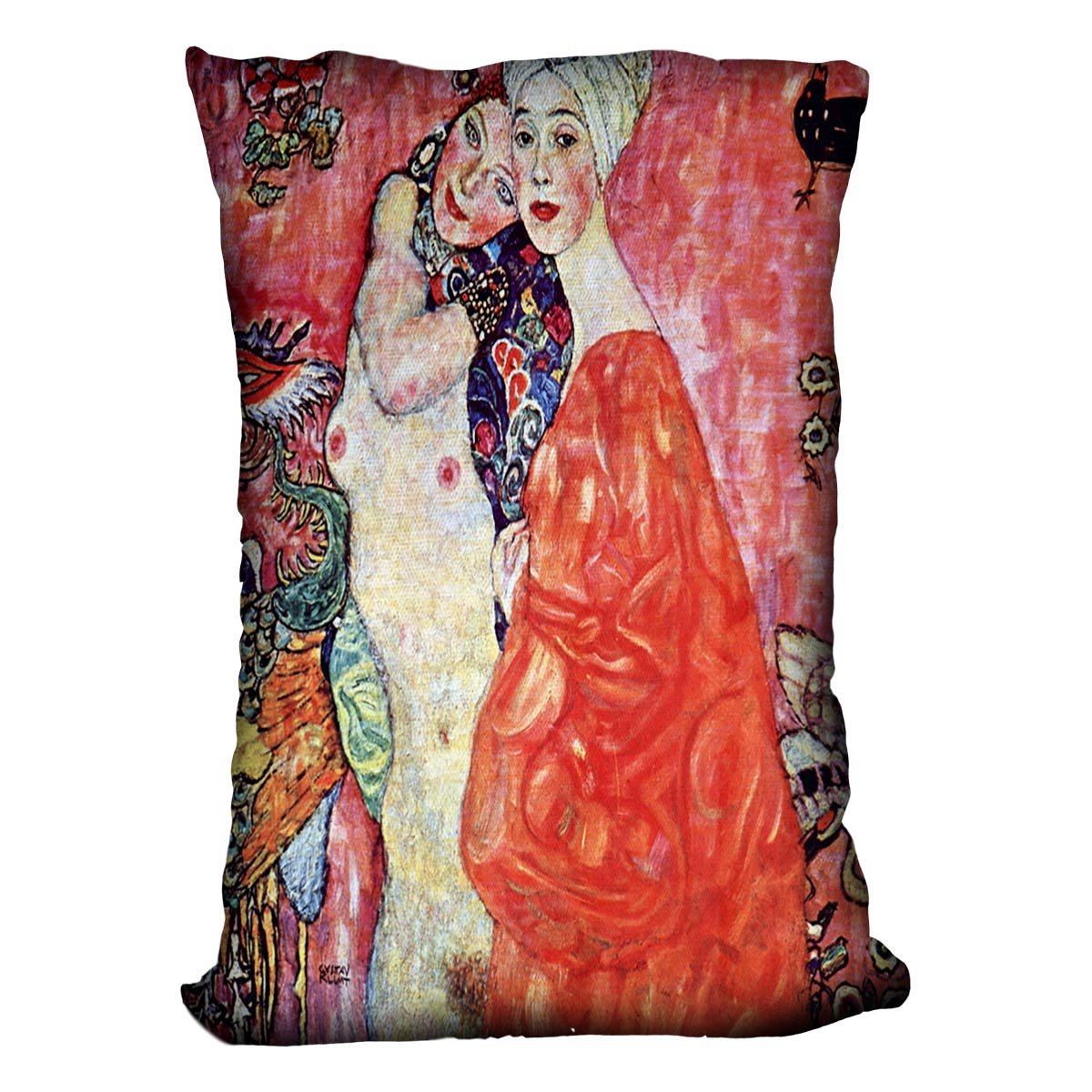 The girlfriends by Klimt Throw Pillow