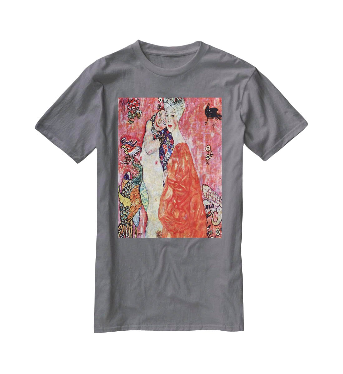 The girlfriends by Klimt T-Shirt - Canvas Art Rocks - 3