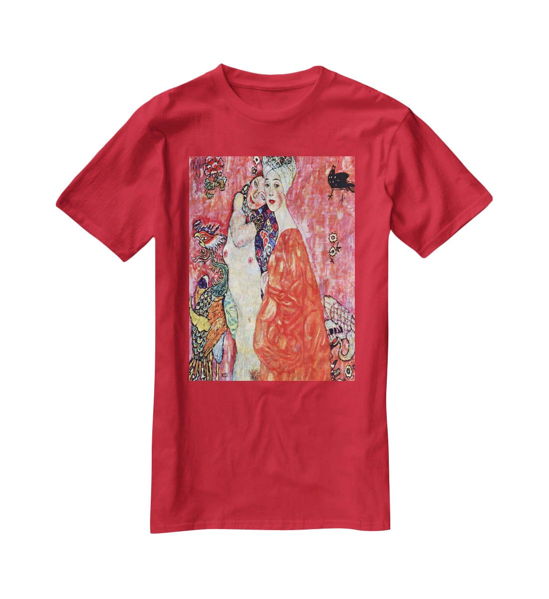 The girlfriends by Klimt T-Shirt - Canvas Art Rocks - 4