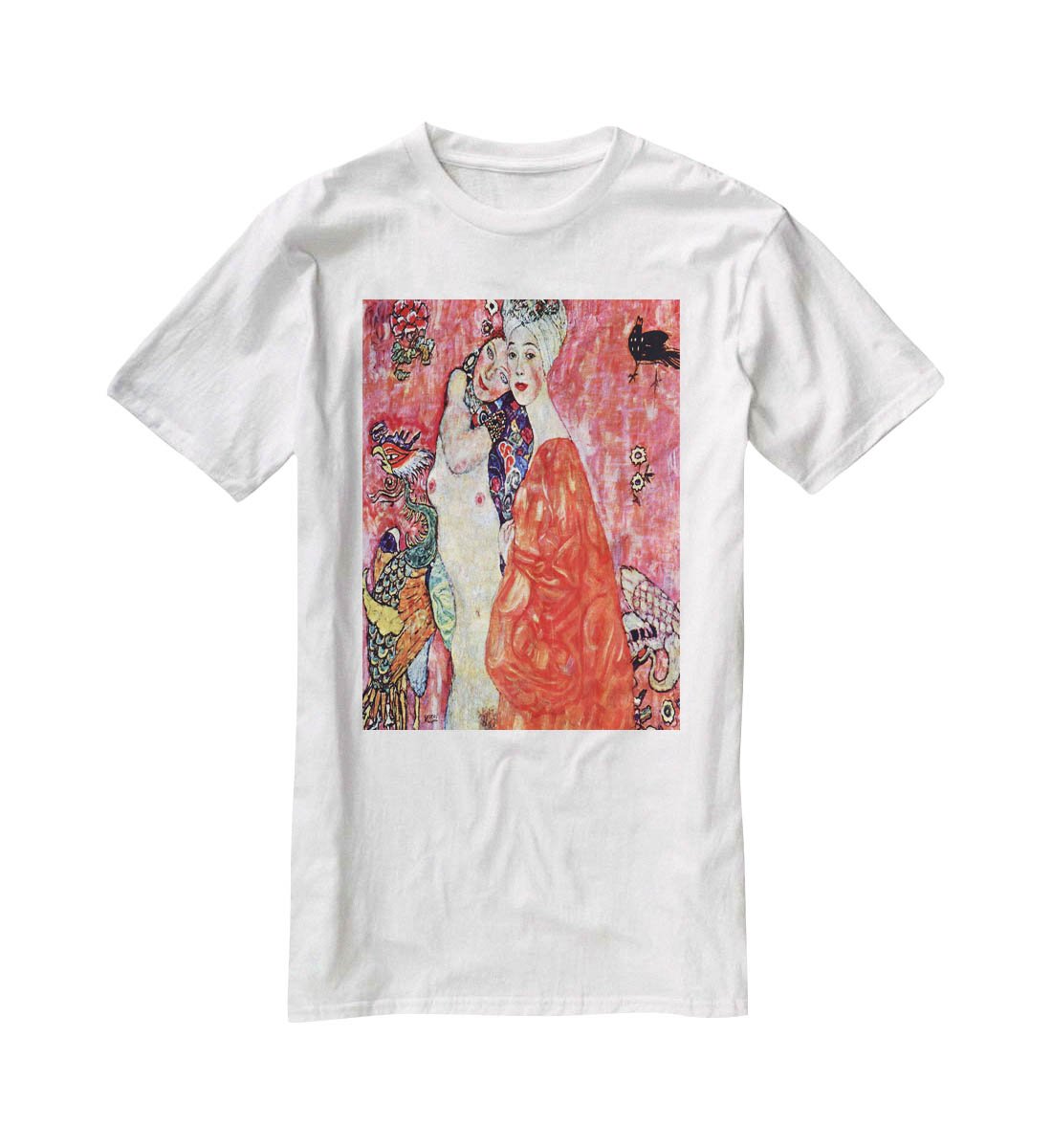 The girlfriends by Klimt T-Shirt - Canvas Art Rocks - 5