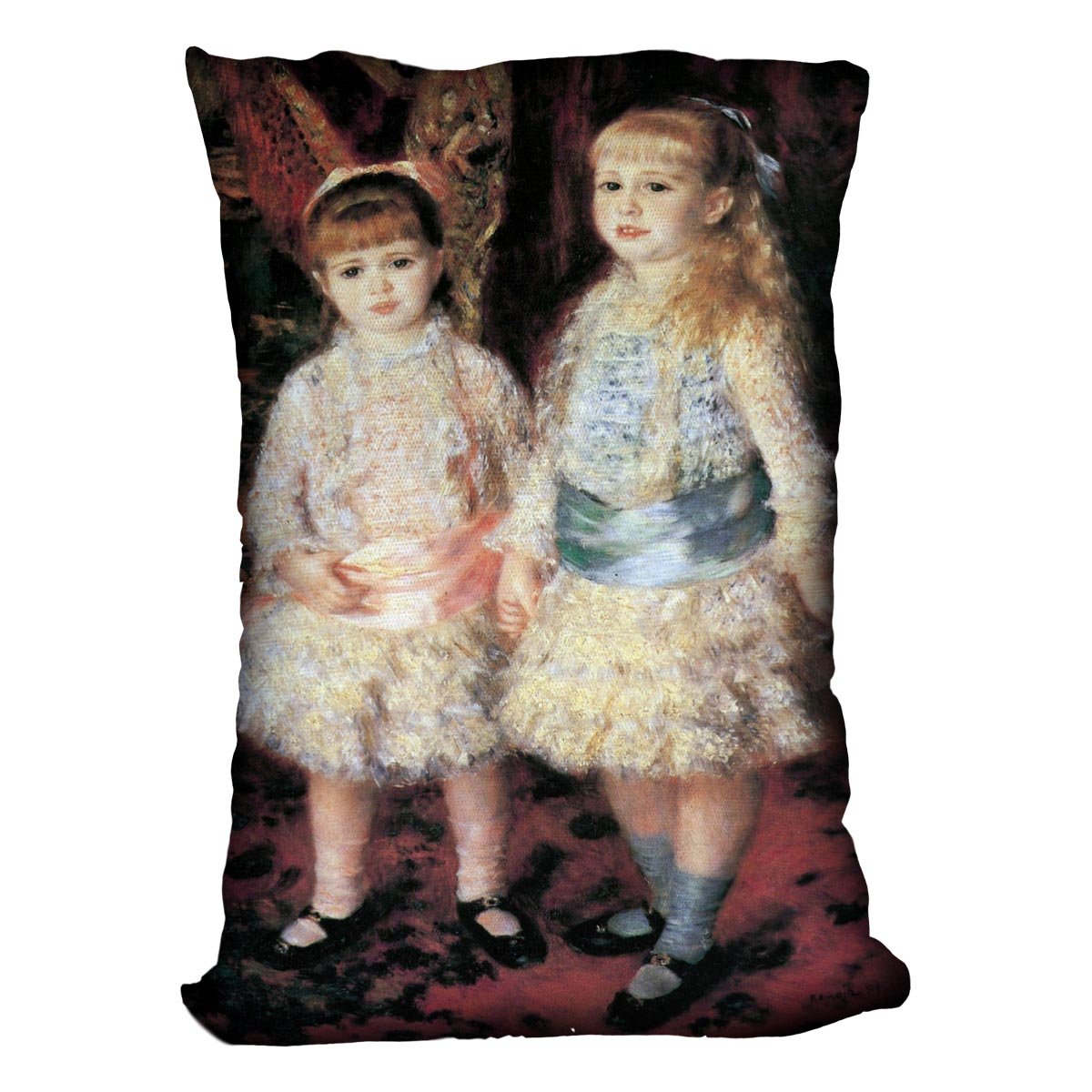 The girls Cahen dAnvers by Renoir Throw Pillow