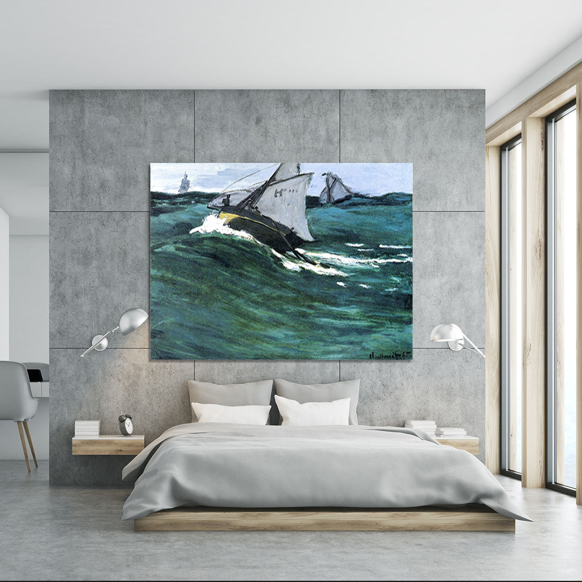 The green wave by Monet Canvas Print or Poster - Canvas Art Rocks - 5