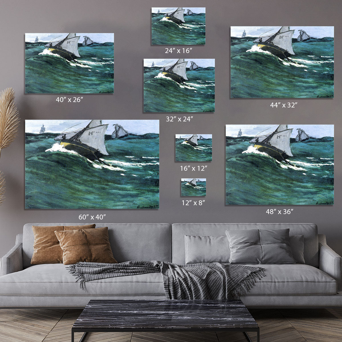 The green wave by Monet Canvas Print or Poster - Canvas Art Rocks - 7