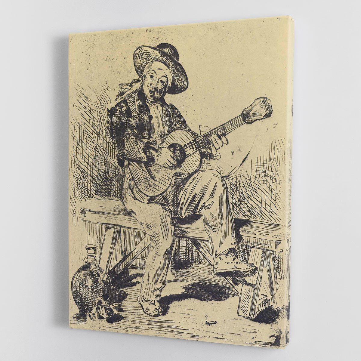 The guitar Player by Manet Canvas Print or Poster