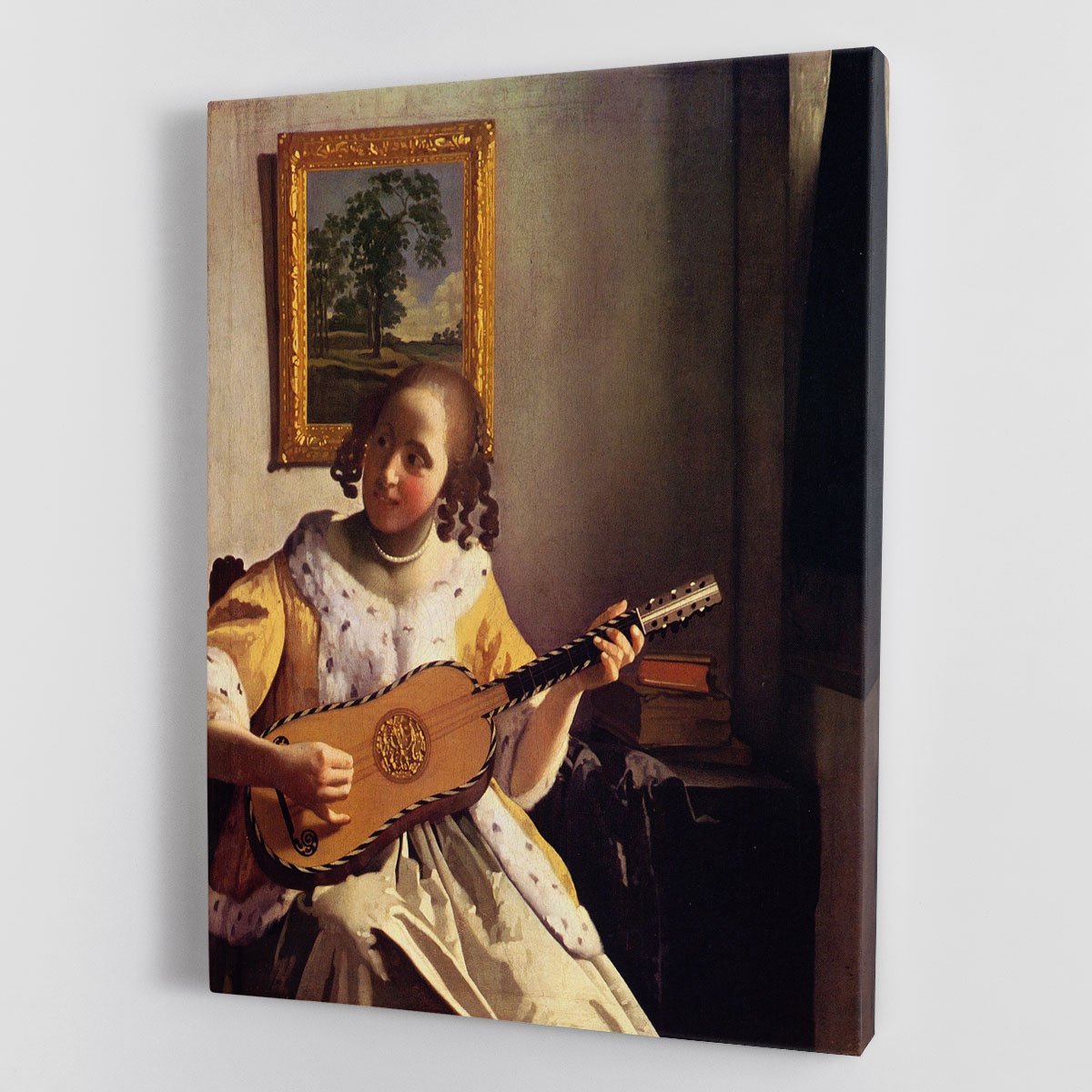 The guitar player by Vermeer Canvas Print or Poster