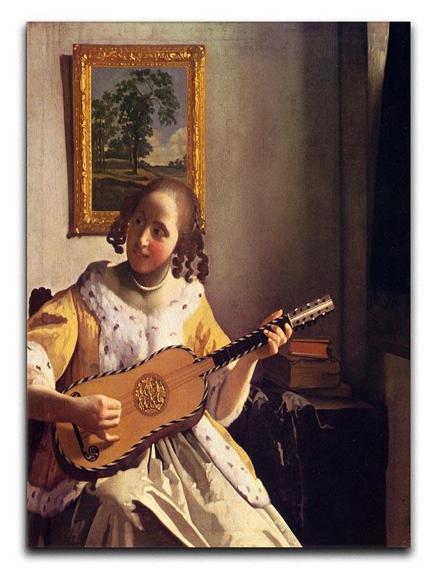 The guitar player by Vermeer Canvas Print or Poster - Canvas Art Rocks - 1