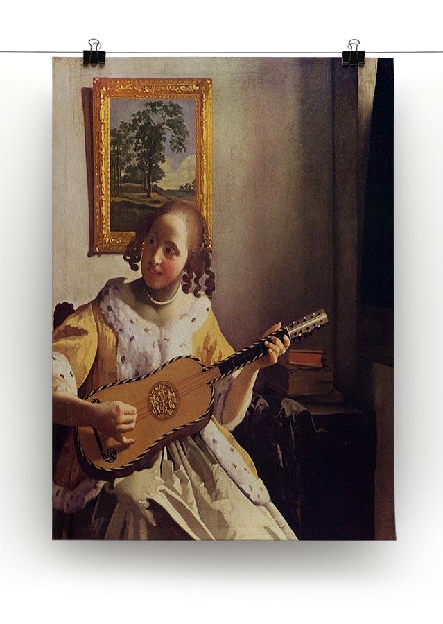 The guitar player by Vermeer Canvas Print or Poster - Canvas Art Rocks - 2