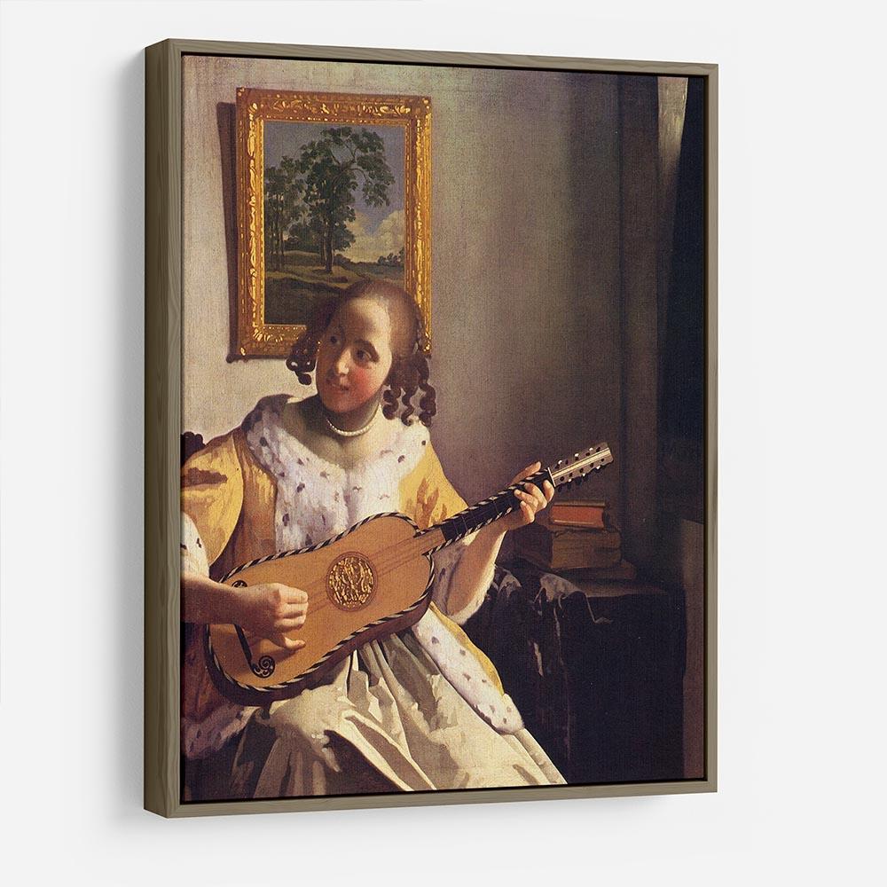 The guitar player by Vermeer HD Metal Print - Canvas Art Rocks - 10