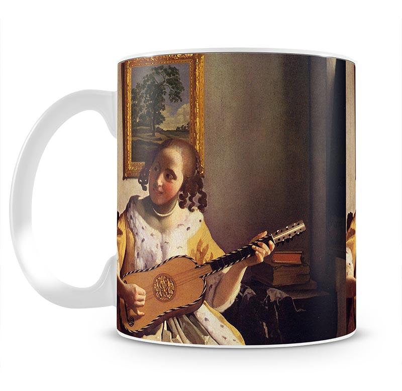 The guitar player by Vermeer Mug - Canvas Art Rocks - 1