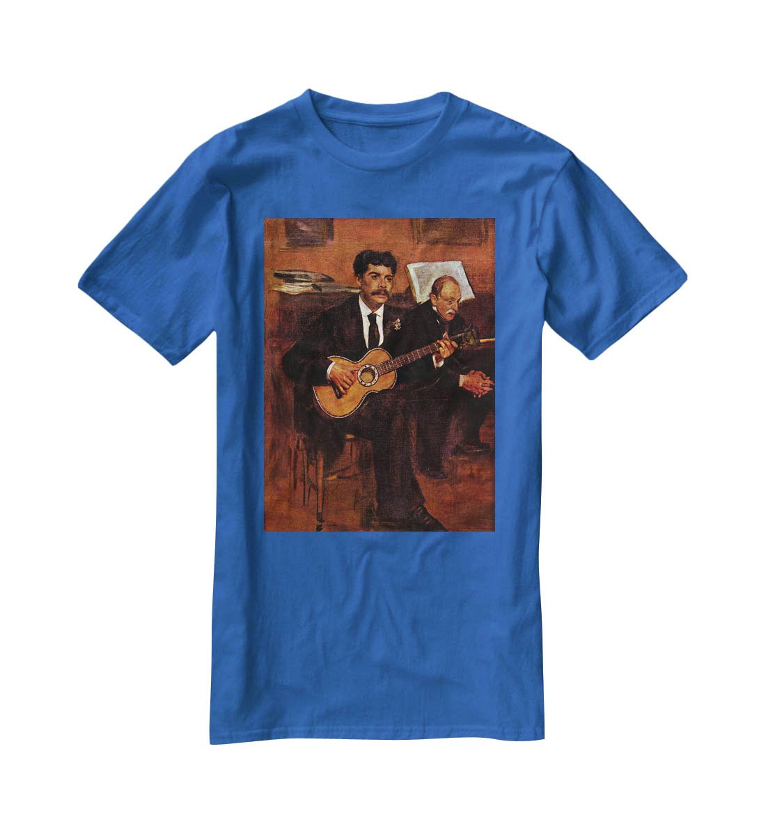 The guitarist Pagans and Monsieur Degas by Degas T-Shirt - Canvas Art Rocks - 2