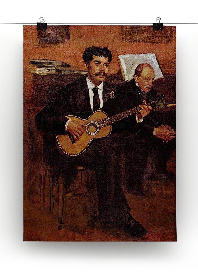 The guitarist Pagans and Monsieur Degas by Degas Canvas Print or Poster - Canvas Art Rocks - 2