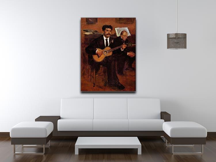 The guitarist Pagans and Monsieur Degas by Degas Canvas Print or Poster - Canvas Art Rocks - 4