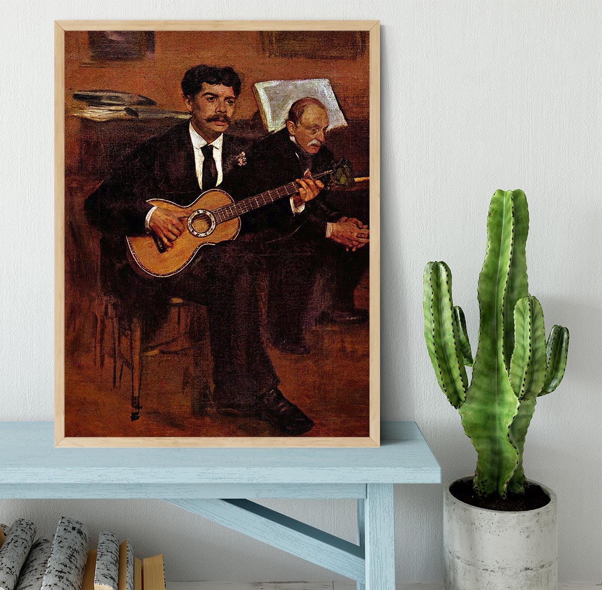 The guitarist Pagans and Monsieur Degas by Degas Framed Print - Canvas Art Rocks - 4