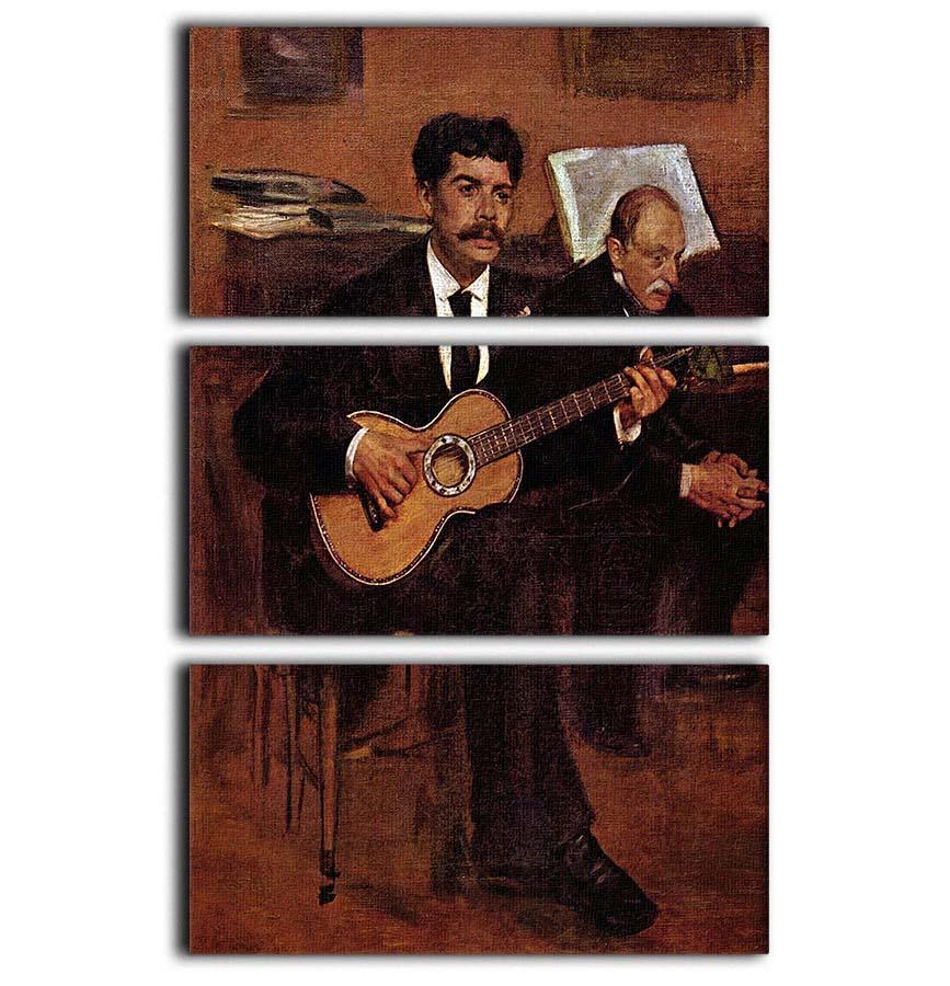 The guitarist Pagans and Monsieur Degas by Manet 3 Split Panel Canvas Print - Canvas Art Rocks - 1