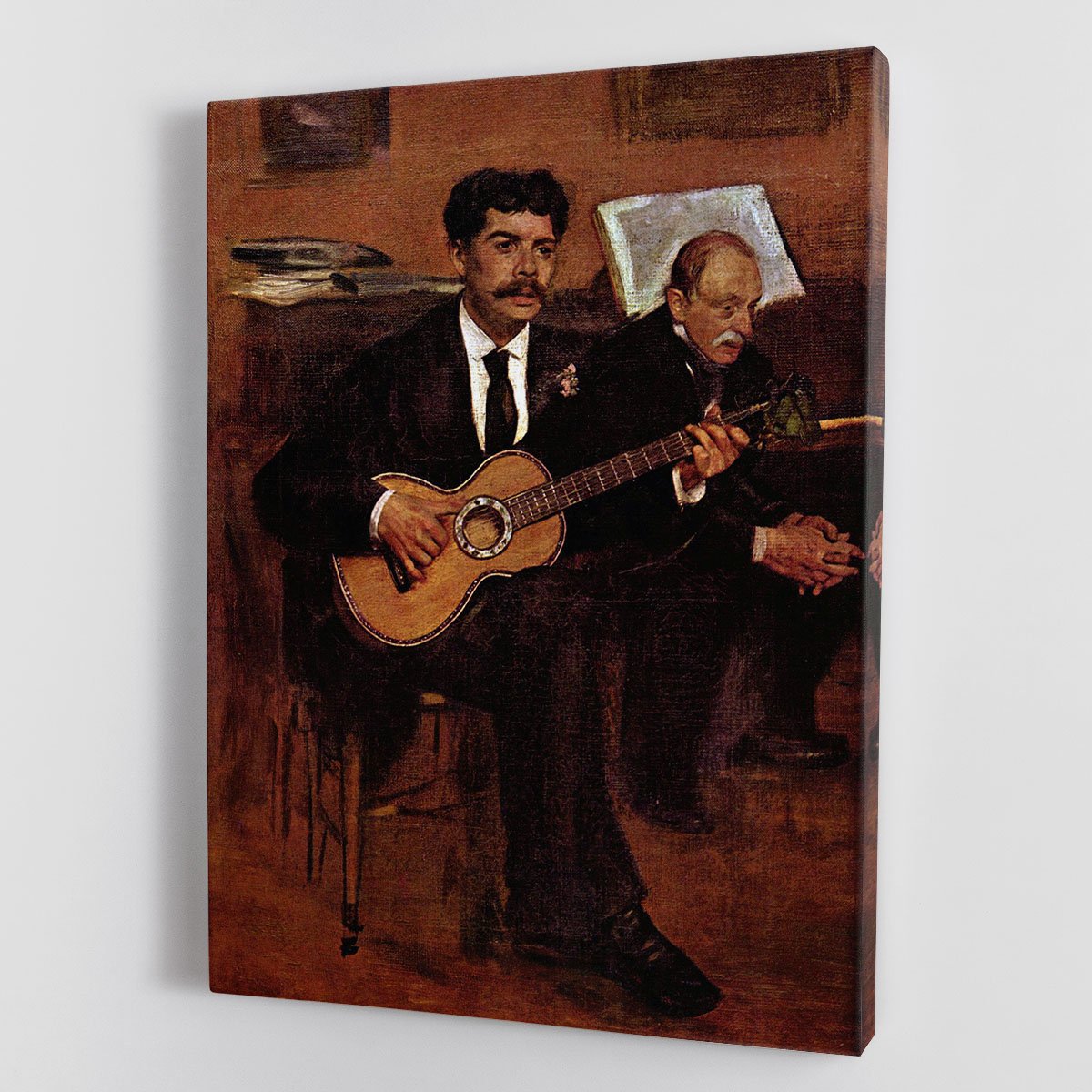 The guitarist Pagans and Monsieur Degas by Manet Canvas Print or Poster
