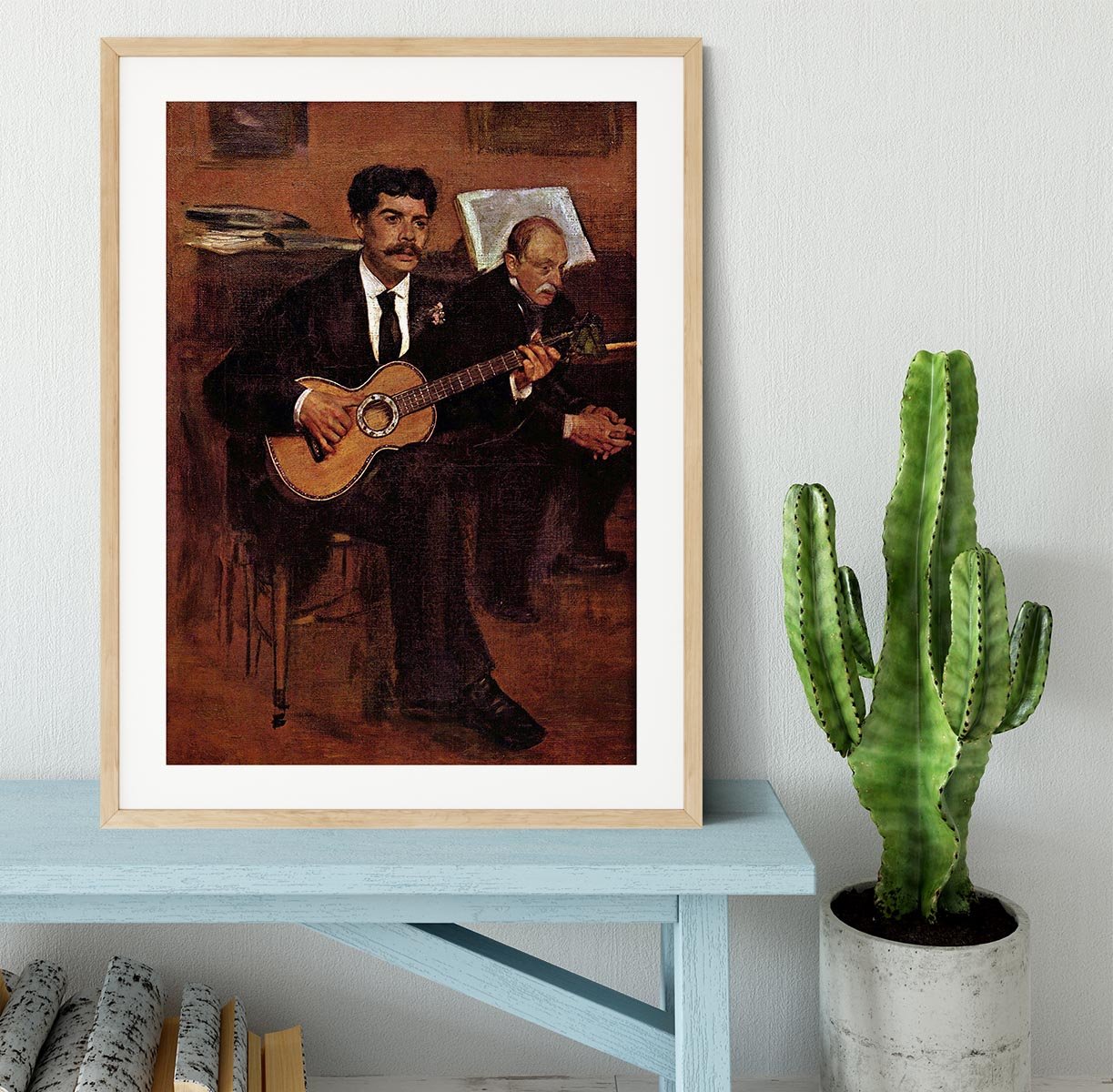 The guitarist Pagans and Monsieur Degas by Manet Framed Print - Canvas Art Rocks - 3