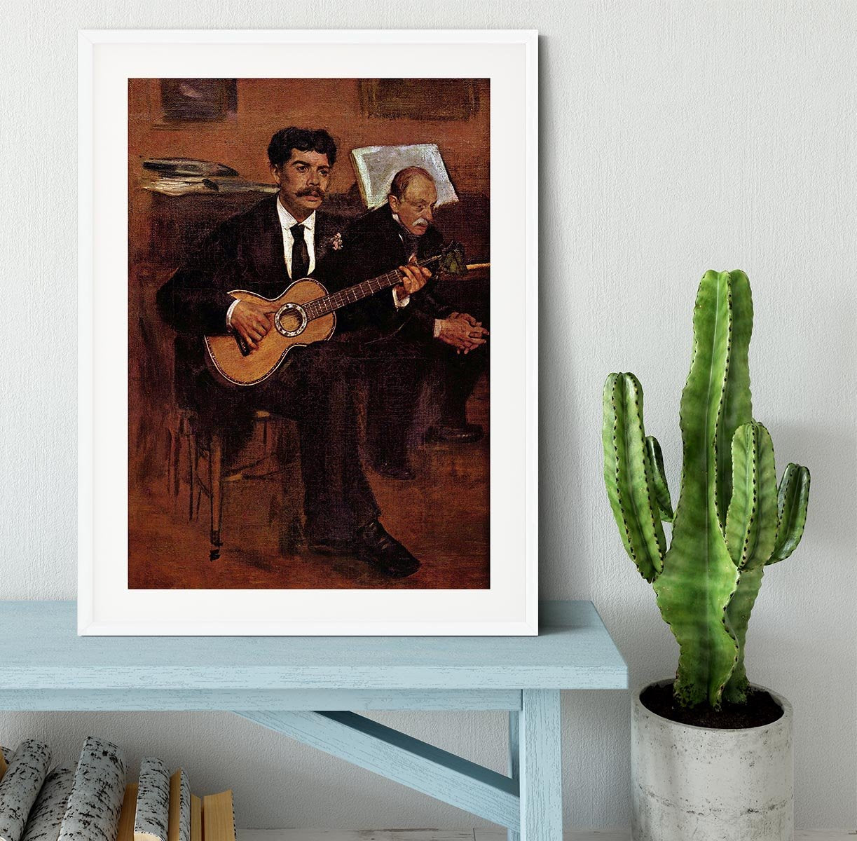 The guitarist Pagans and Monsieur Degas by Manet Framed Print - Canvas Art Rocks - 5