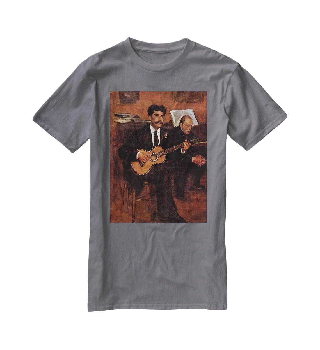The guitarist Pagans and Monsieur Degas by Manet T-Shirt - Canvas Art Rocks - 3