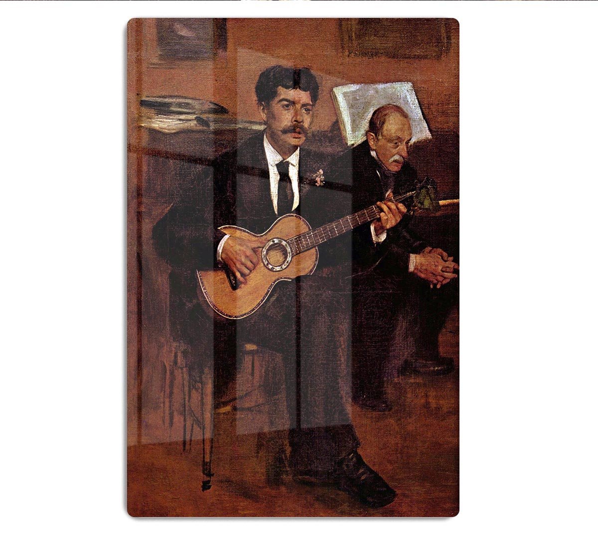 The guitarist Pagans and Monsieur Degas by Manet HD Metal Print