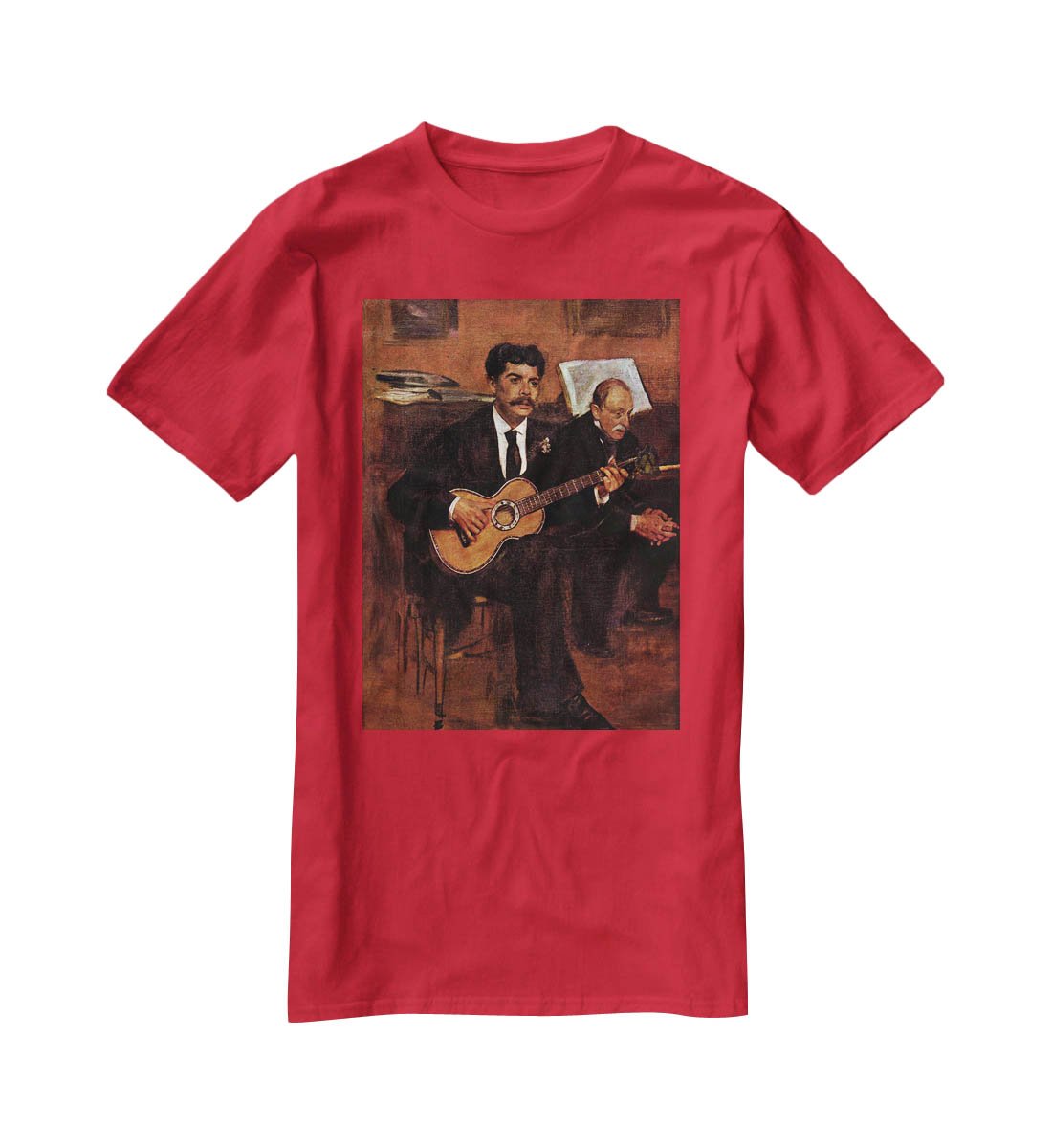The guitarist Pagans and Monsieur Degas by Manet T-Shirt - Canvas Art Rocks - 4