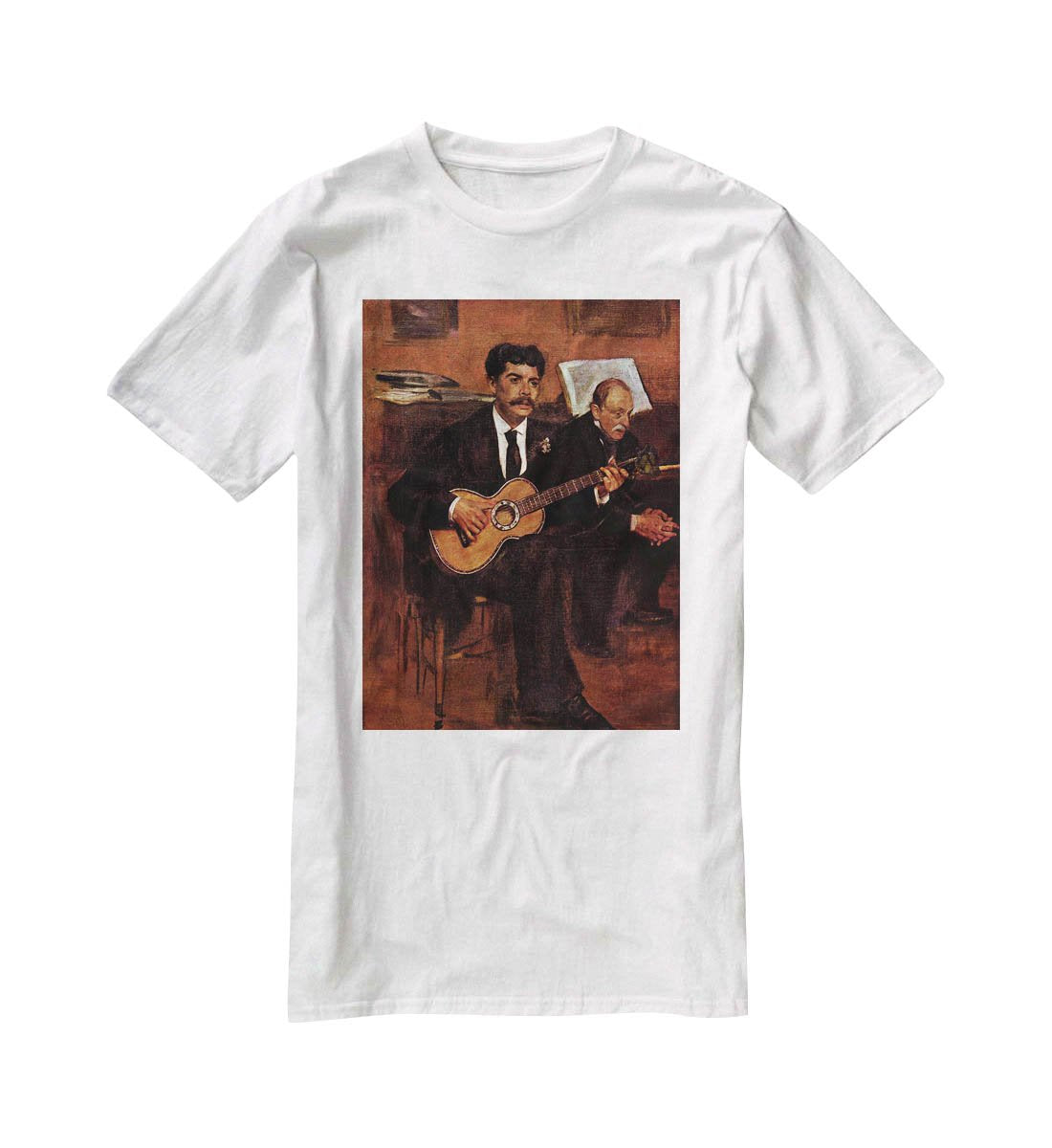 The guitarist Pagans and Monsieur Degas by Manet T-Shirt - Canvas Art Rocks - 5