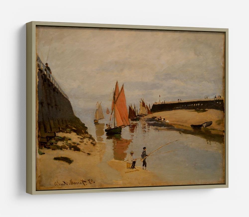 The harbor at Trouville by Monet HD Metal Print