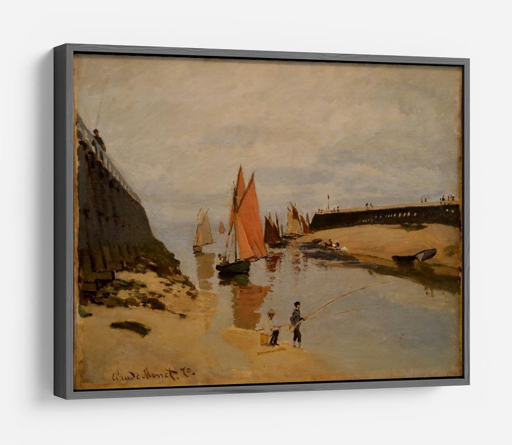 The harbor at Trouville by Monet HD Metal Print