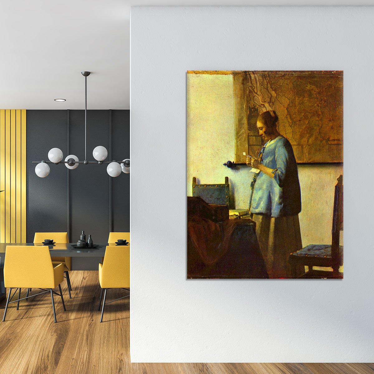 The letter reader by Vermeer Canvas Print or Poster