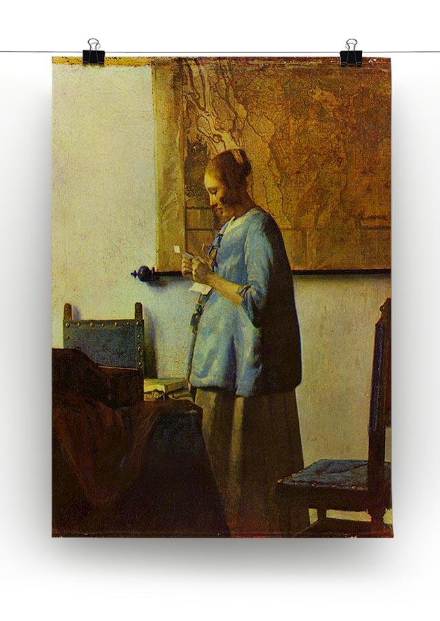 The letter reader by Vermeer Canvas Print or Poster - Canvas Art Rocks - 2