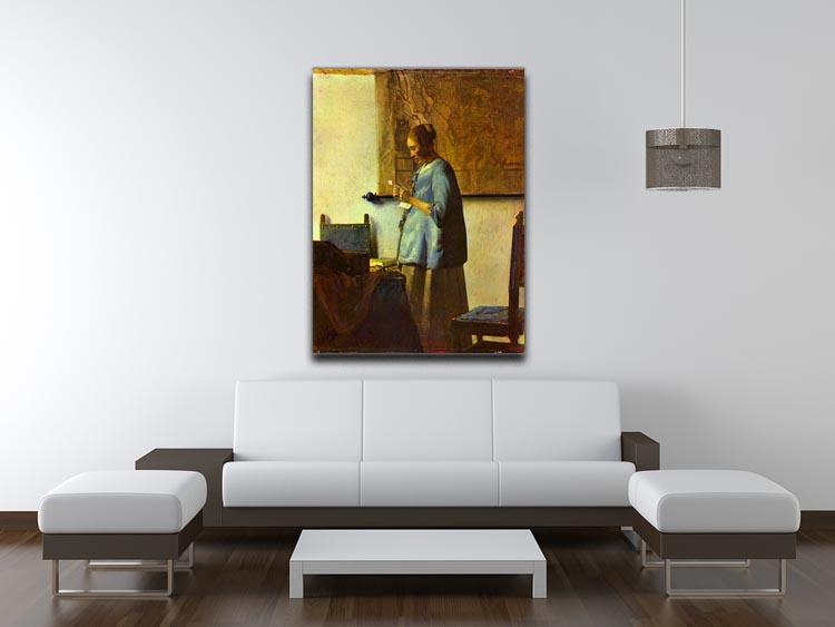 The letter reader by Vermeer Canvas Print or Poster - Canvas Art Rocks - 4