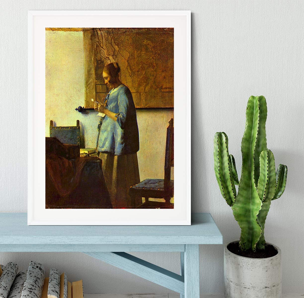 The letter reader by Vermeer Framed Print - Canvas Art Rocks - 5
