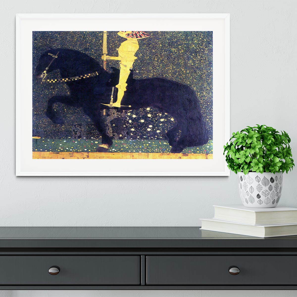 The life of a struggle The Golden Knights by Klimt Framed Print - Canvas Art Rocks - 5