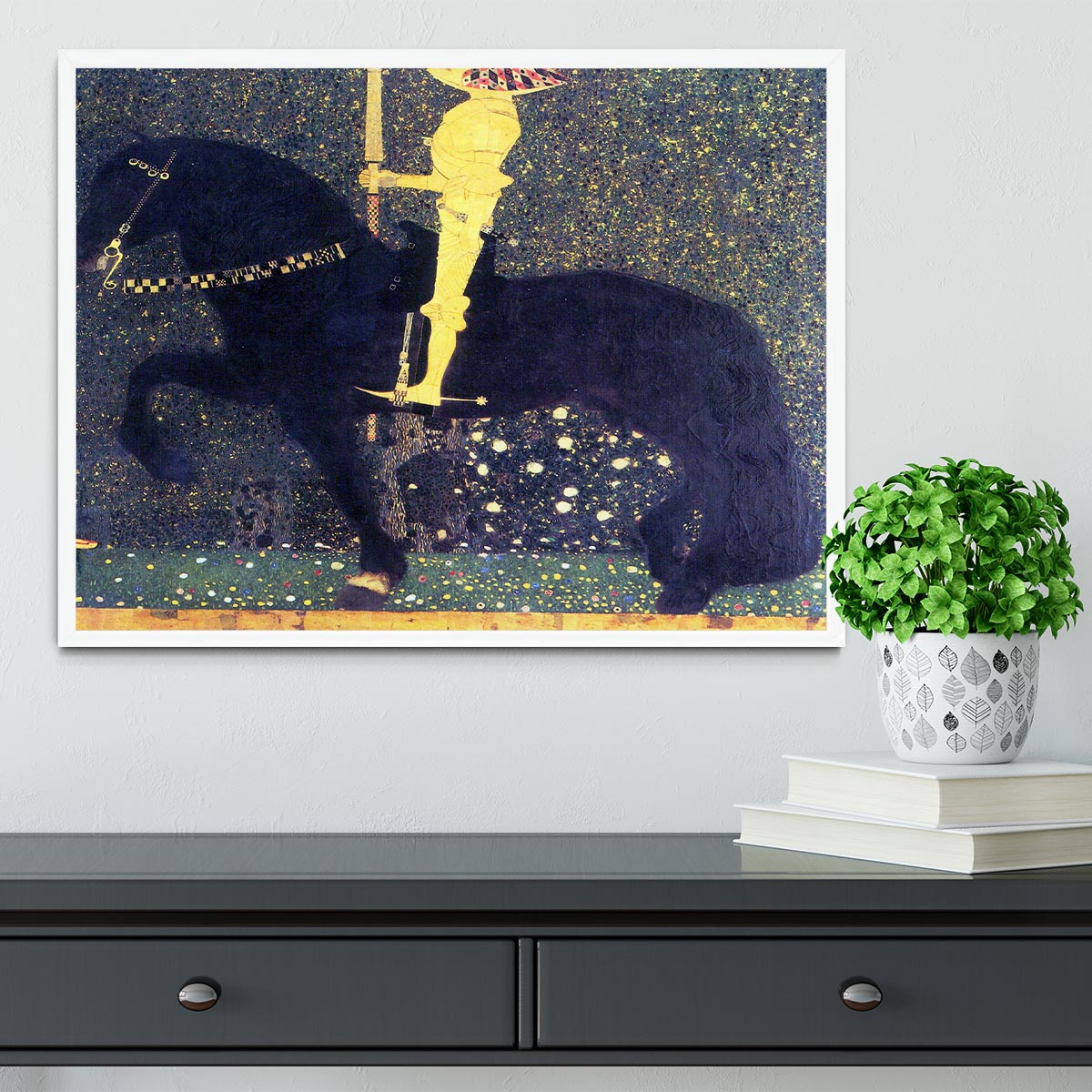 The life of a struggle The Golden Knights by Klimt Framed Print - Canvas Art Rocks -6