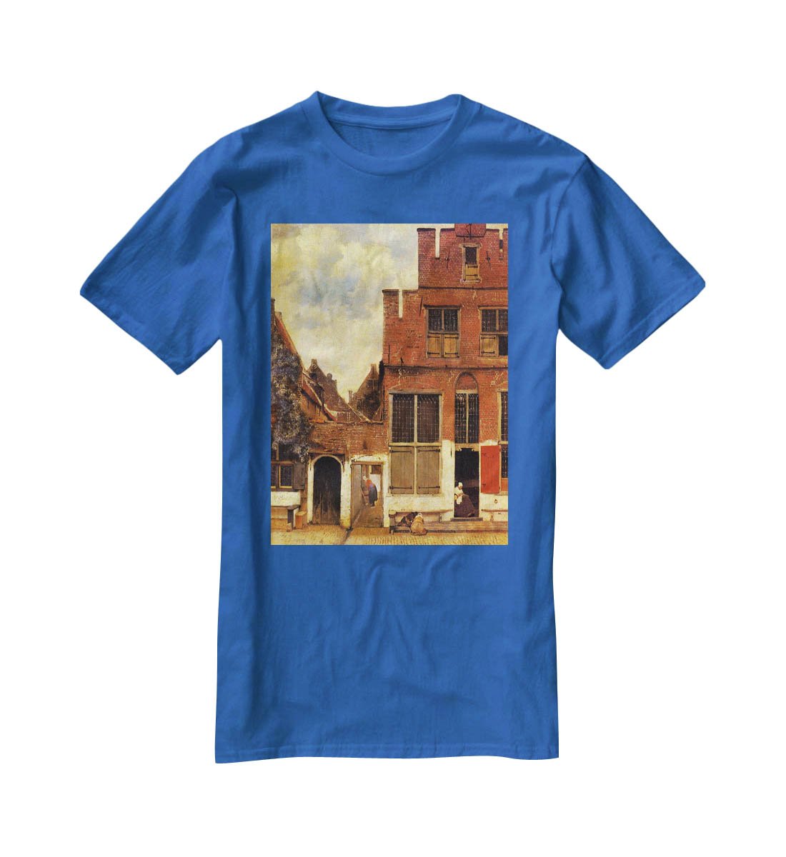 The little street by Vermeer T-Shirt - Canvas Art Rocks - 2