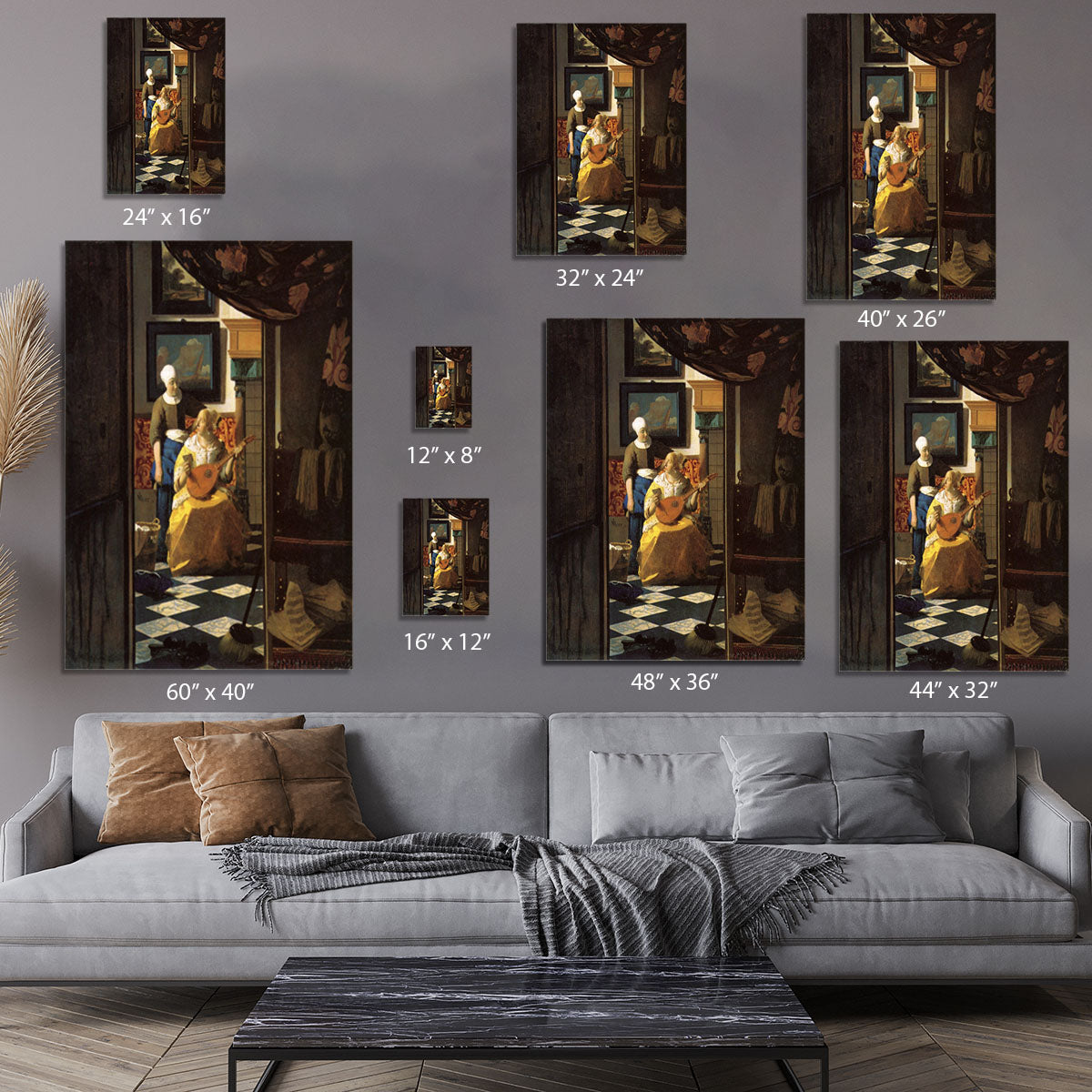 The love letter by Vermeer Canvas Print or Poster - Canvas Art Rocks - 7