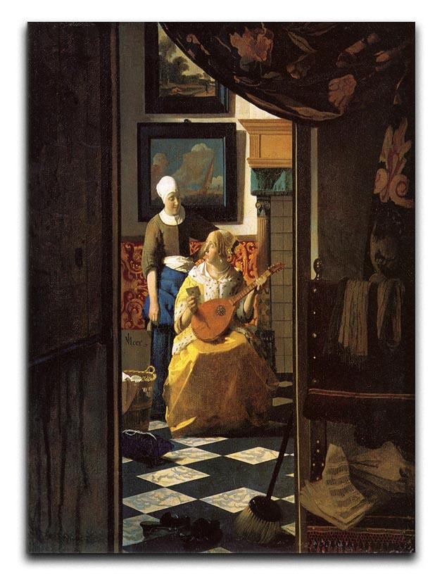 The love letter by Vermeer Canvas Print or Poster - Canvas Art Rocks - 1