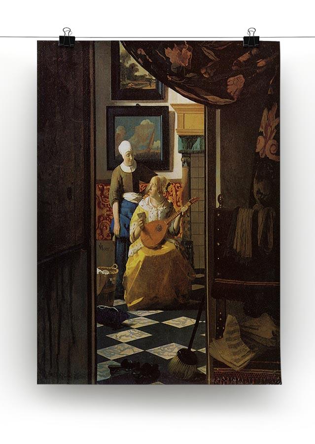 The love letter by Vermeer Canvas Print or Poster - Canvas Art Rocks - 2