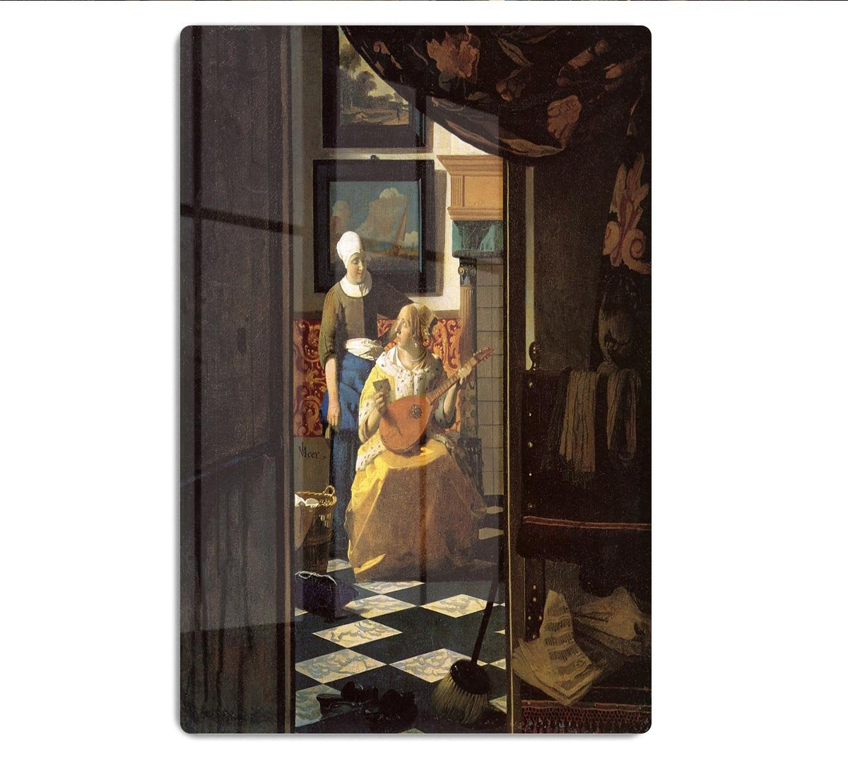 The love letter by Vermeer HD Metal Print - Canvas Art Rocks - 1
