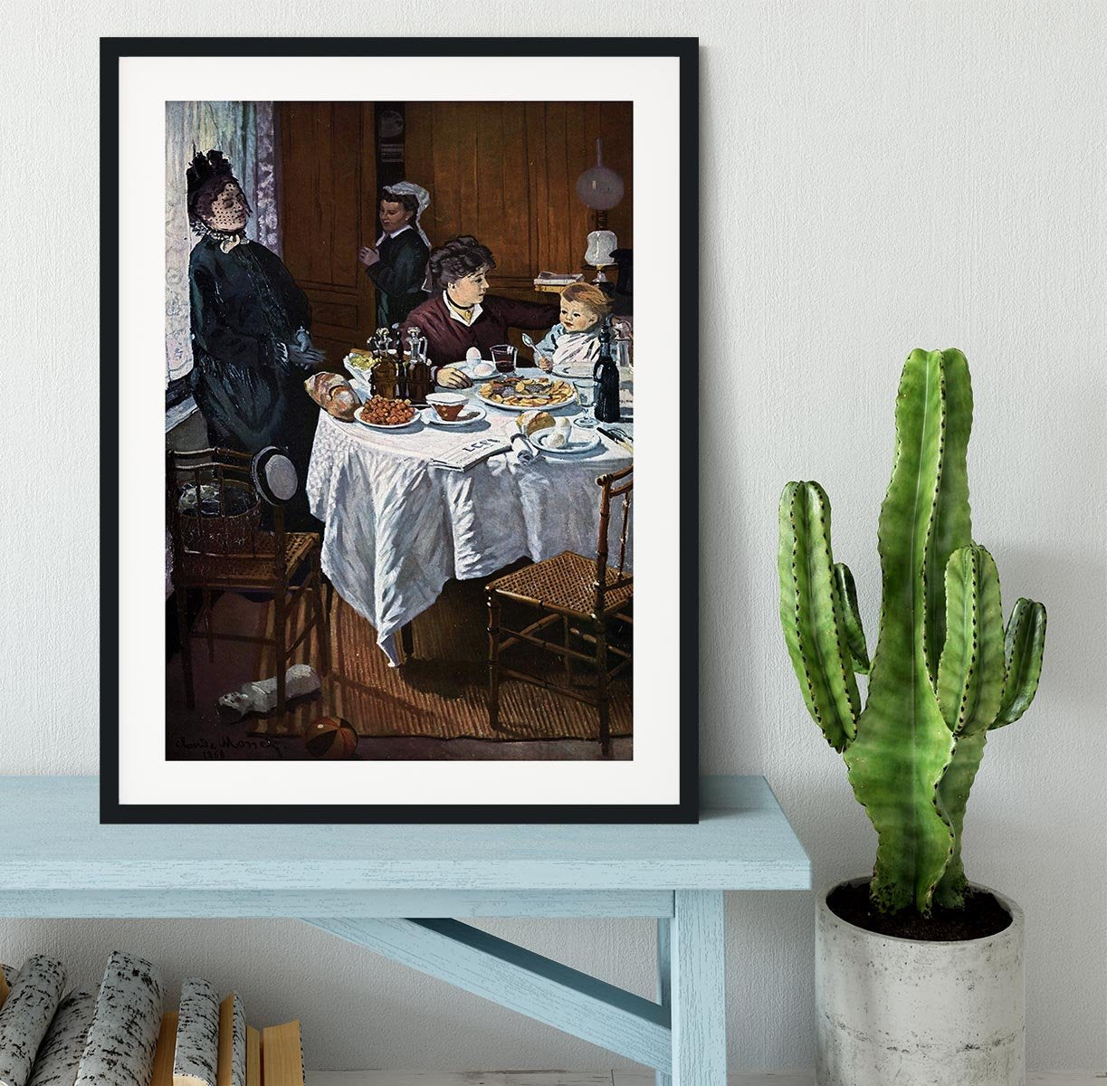 The lunch 1 by Monet Framed Print - Canvas Art Rocks - 1