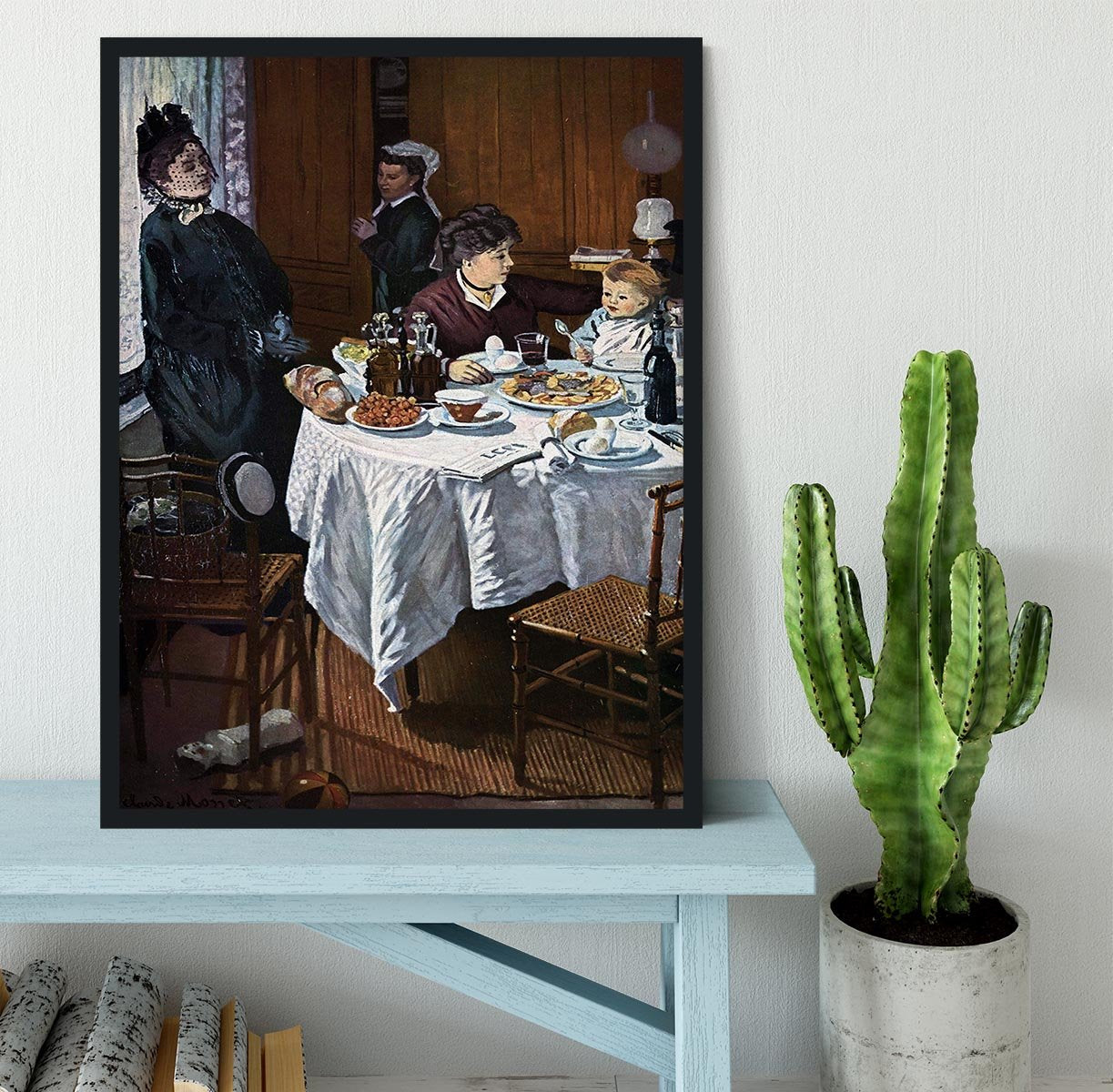 The lunch 1 by Monet Framed Print - Canvas Art Rocks - 2