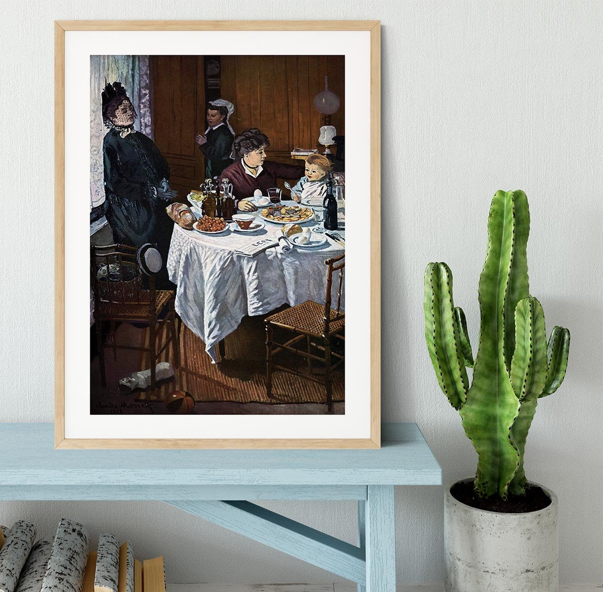 The lunch 1 by Monet Framed Print - Canvas Art Rocks - 3