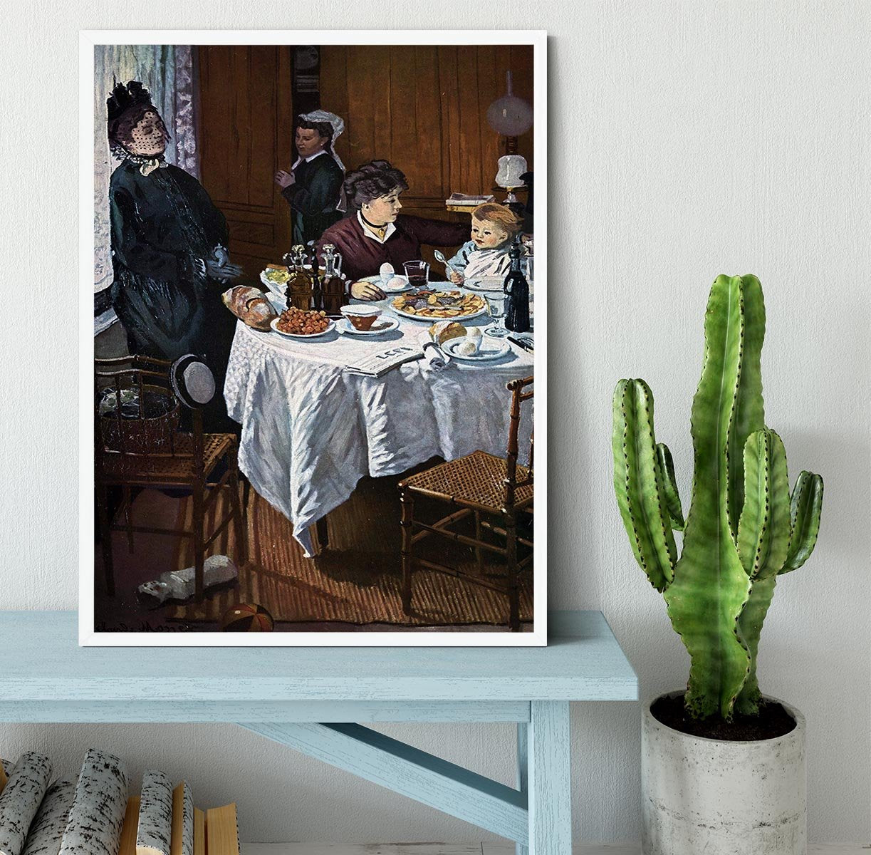 The lunch 1 by Monet Framed Print - Canvas Art Rocks -6