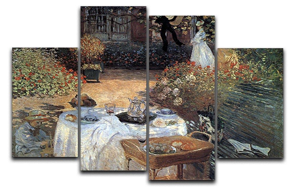 The lunch 2 by Monet 4 Split Panel Canvas  - Canvas Art Rocks - 1