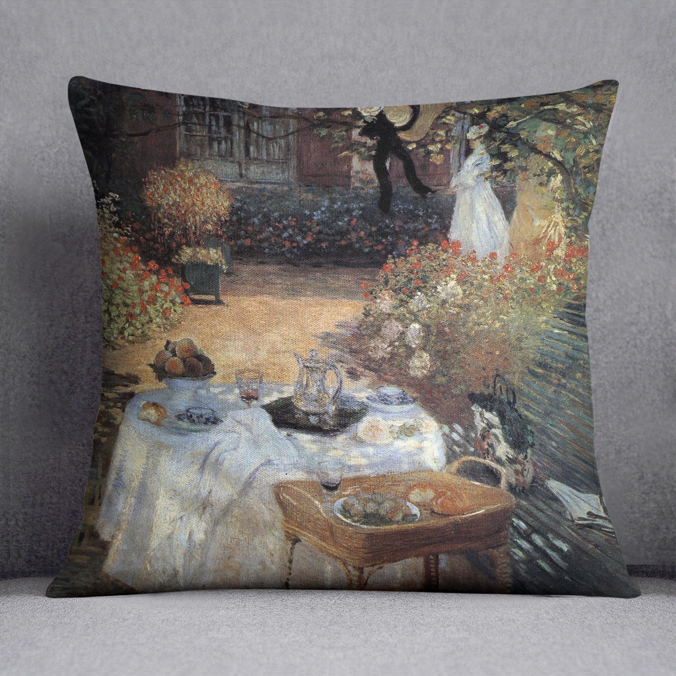 The lunch 2 by Monet Throw Pillow