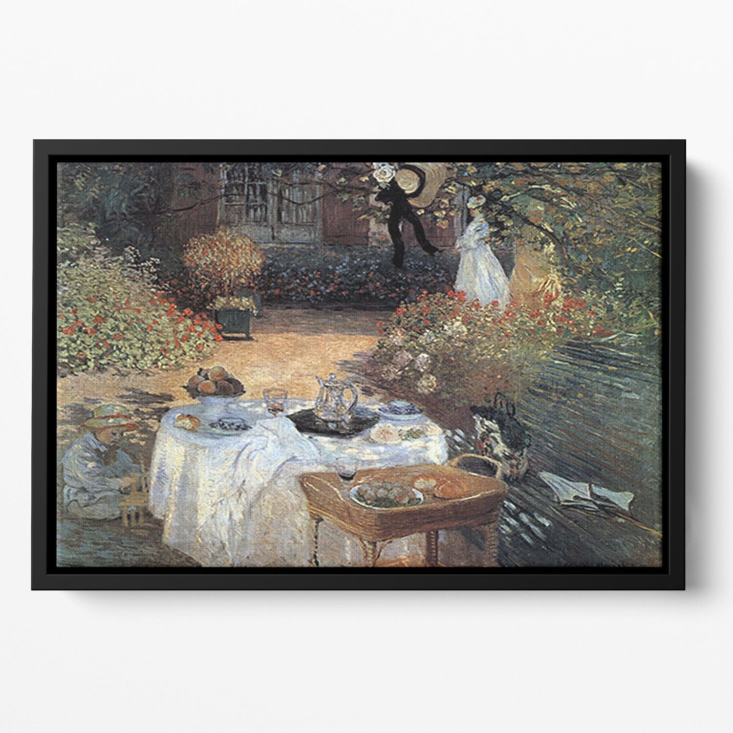 The lunch 2 by Monet Floating Framed Canvas