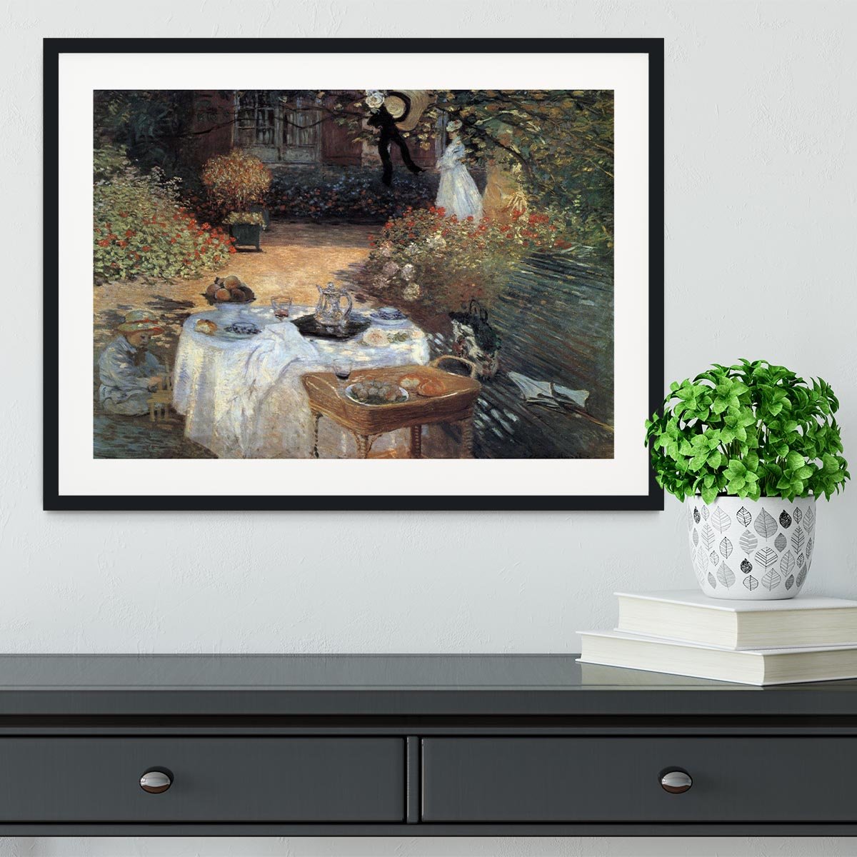 The lunch 2 by Monet Framed Print - Canvas Art Rocks - 1