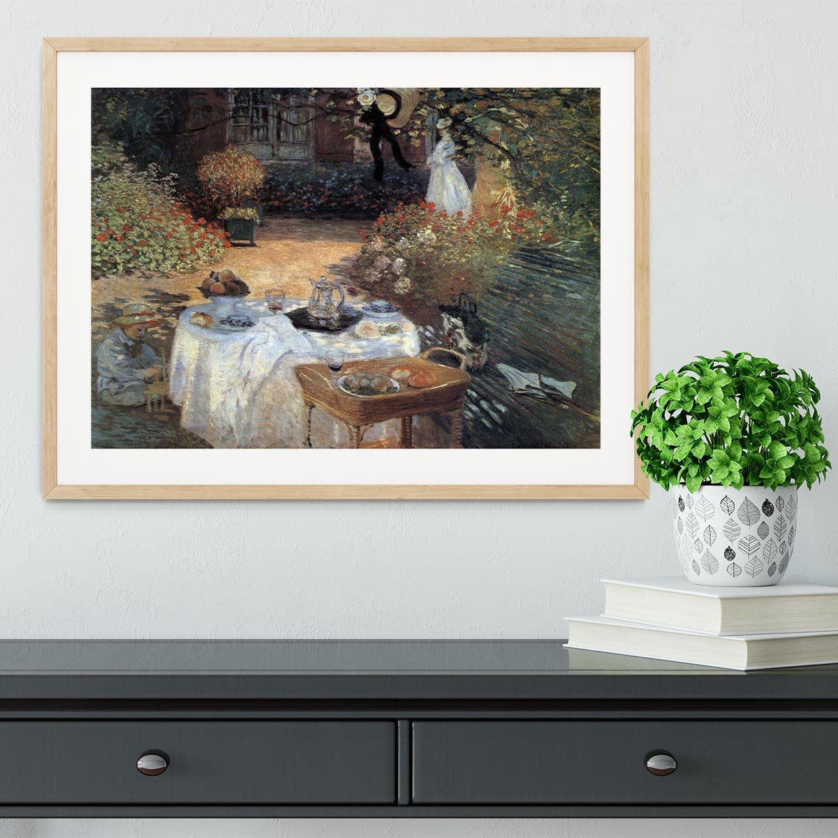 The lunch 2 by Monet Framed Print - Canvas Art Rocks - 3