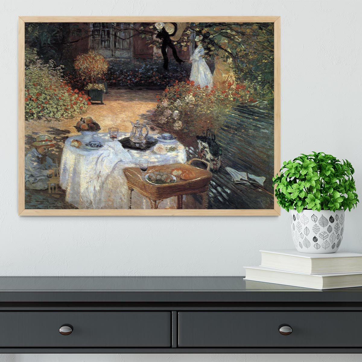 The lunch 2 by Monet Framed Print - Canvas Art Rocks - 4